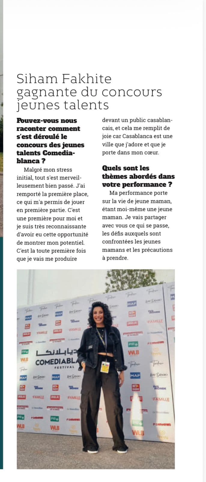 Presse — ComediaBlanca, Casablanca, 2024